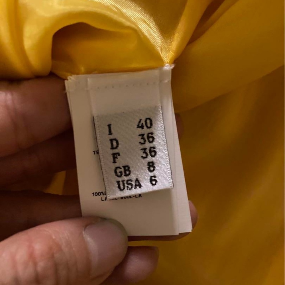 Moschino Yellow Wool Coat Dress - Picture 4 of 6